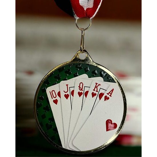 Hercules Texture Print Playing Cards Medal