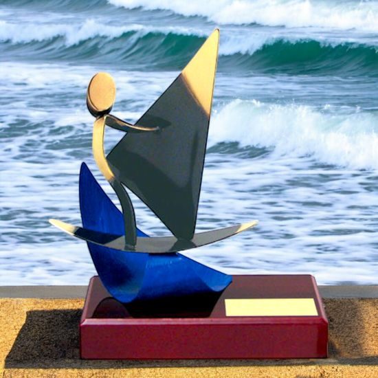 Barcelona Windsurfing Handmade Metal Trophy