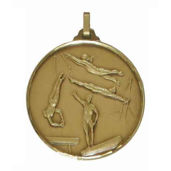 Diamond Edged Female Gymnastics Events Bronze Medal