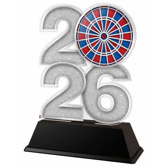 Darts Electric Year Trophy – Sports Award with Year Selection