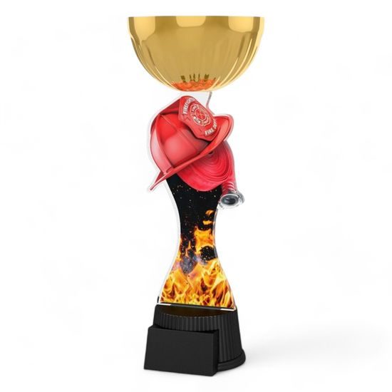 Vancouver Firefighter Helmet and Hose Gold Cup Trophy