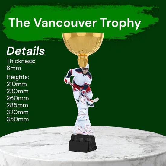 Vancouver Ice Hockey Player Gold Cup Trophy