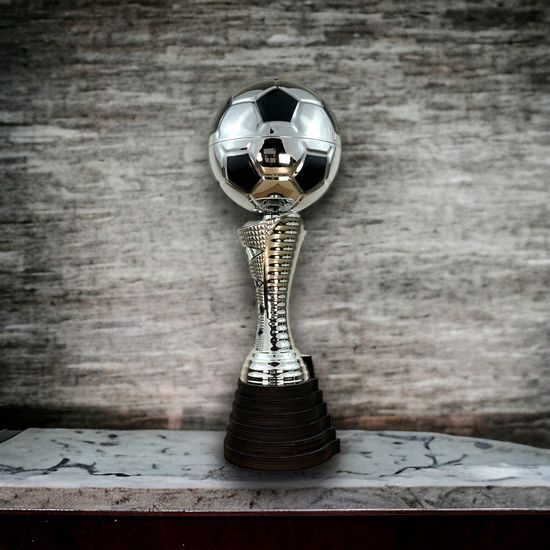 Eminent Silver and Black Soccer Trophy