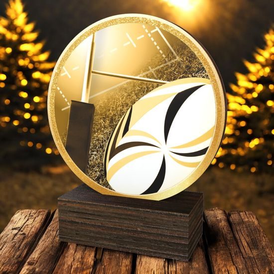 Holt Classic Rugby Real Wood Trophy