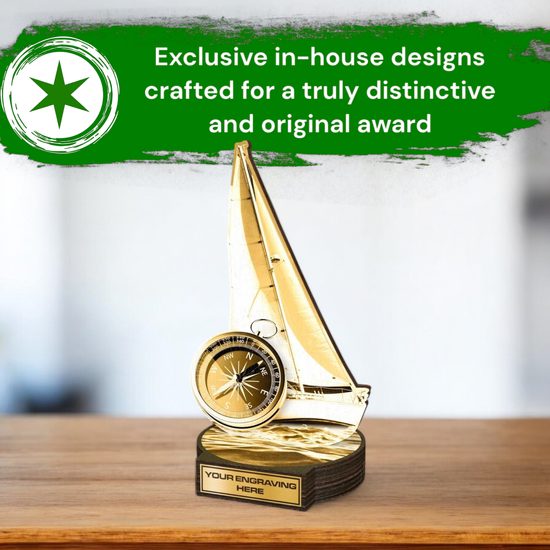 Grove Classic Sailing Real Wood Trophy