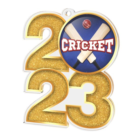 Cricket 2023 Acrylic Medal