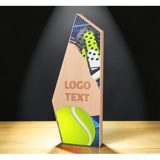 Galena Padel Metal & Wood Trophy