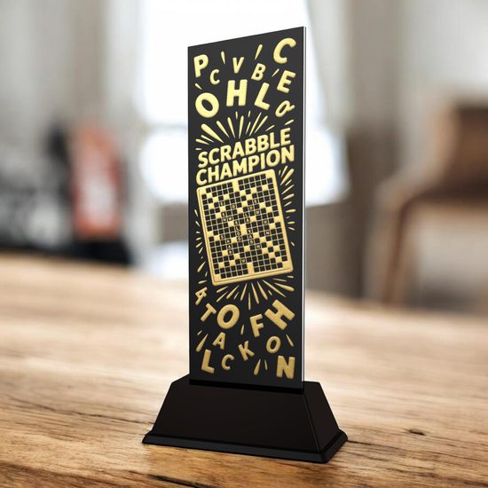 Shadowline Scrabble Trophy – Stainless Steel Award