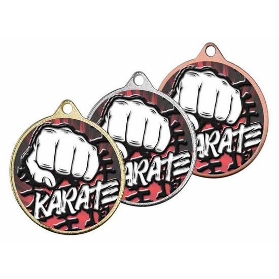 Hercules Texture Print Karate Medal