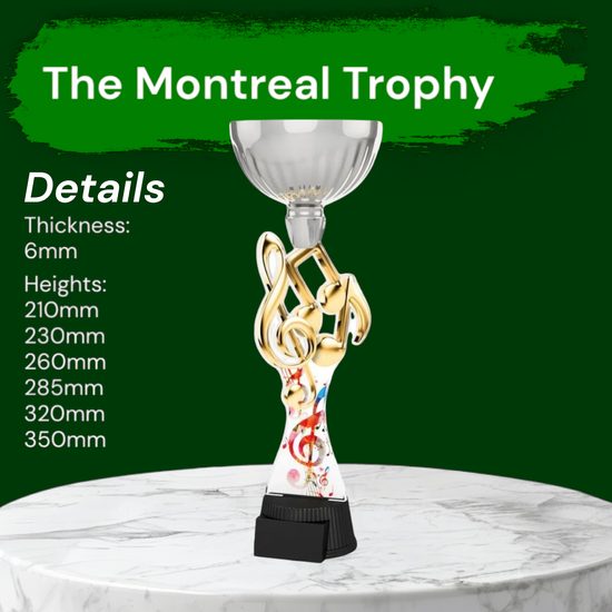 Montreal Music Notes Silver Cup Trophy