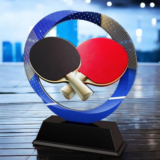 Onyx Stainless Steel Table Tennis Trophy