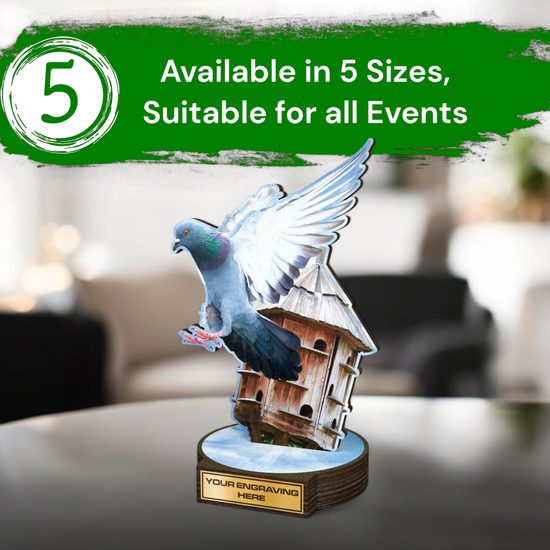 Grove Pigeon Racing Real Wood Trophy