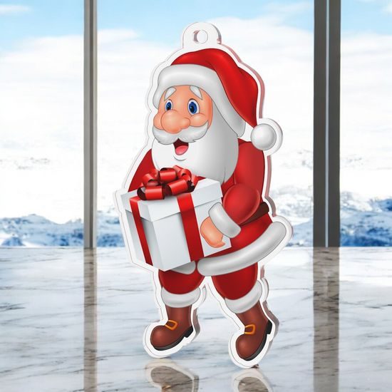 Jolly Father Christmas Present Medal
