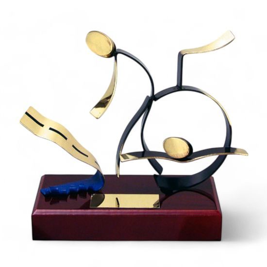 Barcelona Triathlon Handmade Metal Trophy