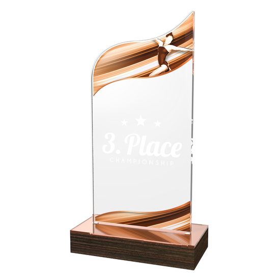 United Acrylic Wood Gymnastic Trophy