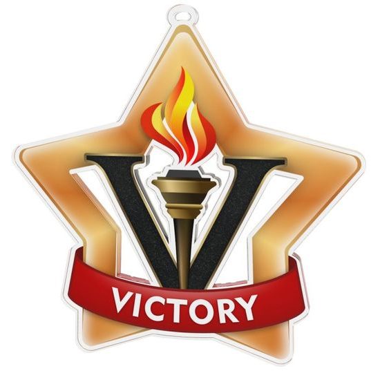 Victory Bronze Mini Star Medal