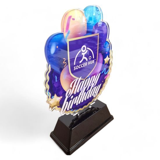 Edison Happy Birthday Logo Custom Made Acrylic Award