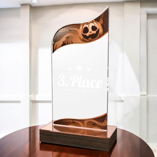 United Halloween Acrylic Wood Fusion Trophy