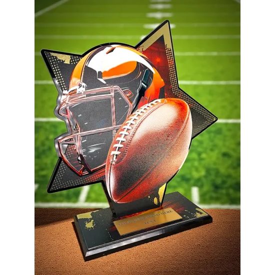 Liano Metal & Acrylic American Football Star Trophy