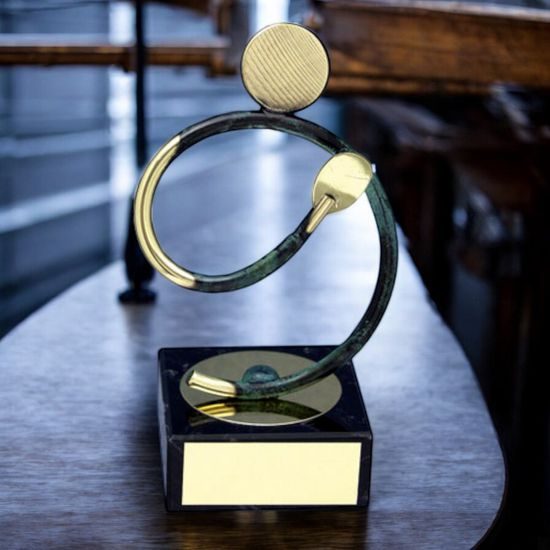 Bilbao Table Tennis Player Handmade Metal Trophy
