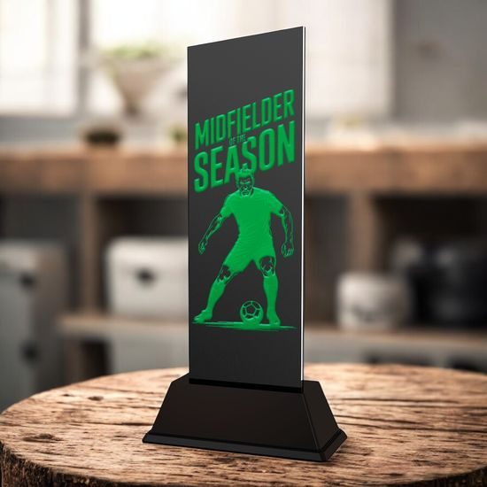 Shadowline Football Male Midfielder Trophy – Stainless Steel Award