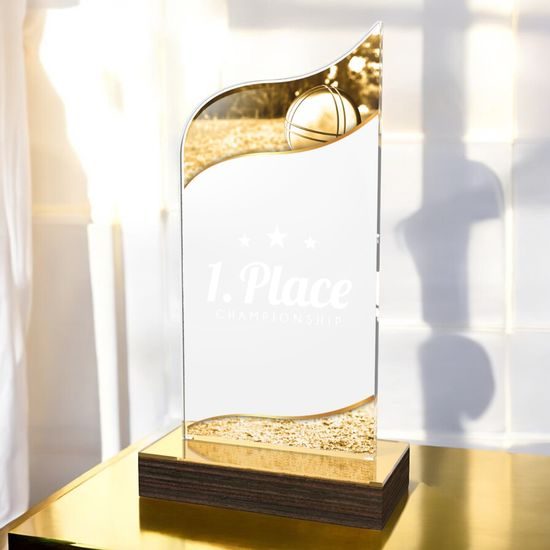 United Pétanque Acrylic Wood Fusion Trophy
