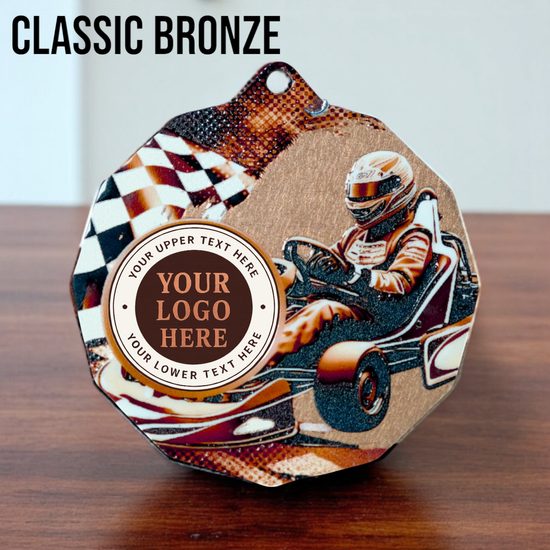 Dodeca Go Kart Stainless Steel Logo Insert Medal