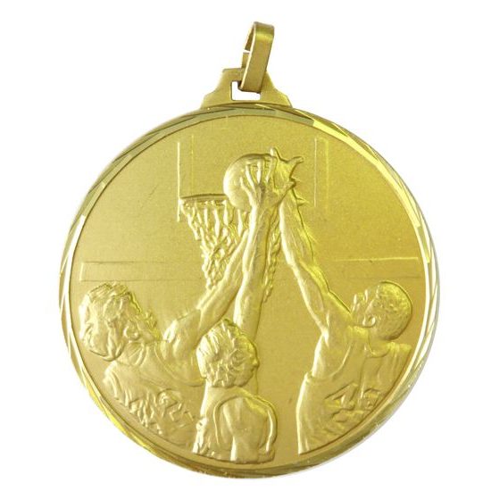 Diamond Edged Basketball Slam Dunk Gold Medal