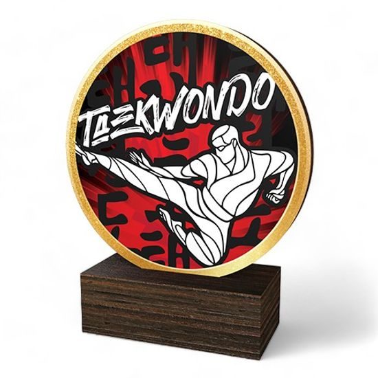 Holt Colour Taekwondo Real Wood Trophy