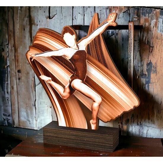 Sierra Classic Gymnastics Real Wood Trophy