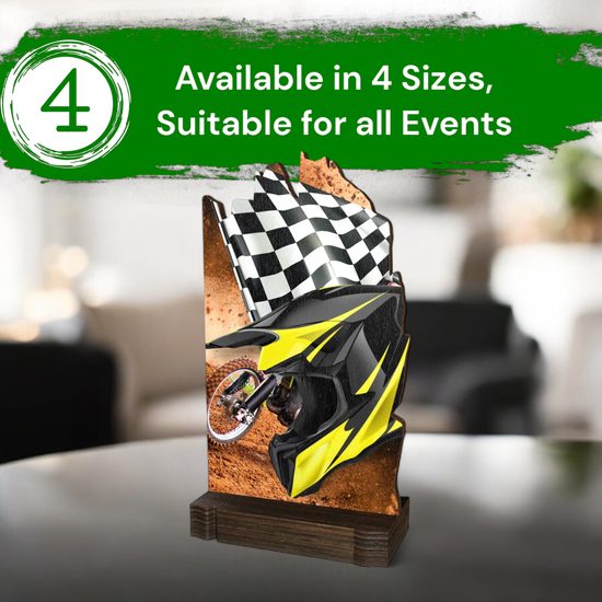 Shard Motocross Eco Friendly Wooden Trophy