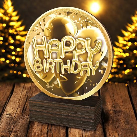 Holt Classic Happy Birthday Wood Trophy