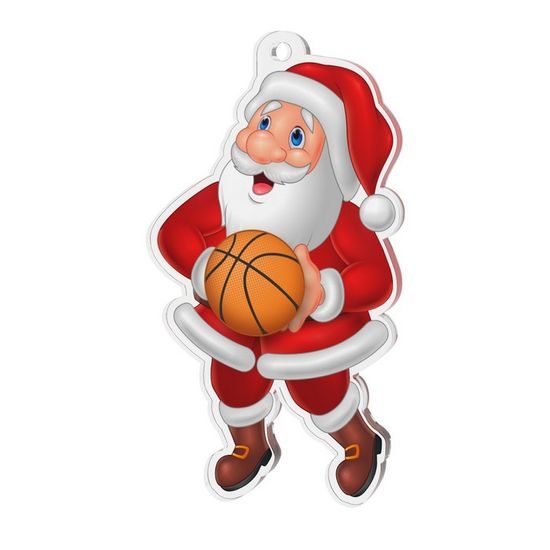 Jolly Father Christmas Basketball Medal