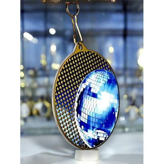 Aurum Dance Glitterball Stainless Steel Medal