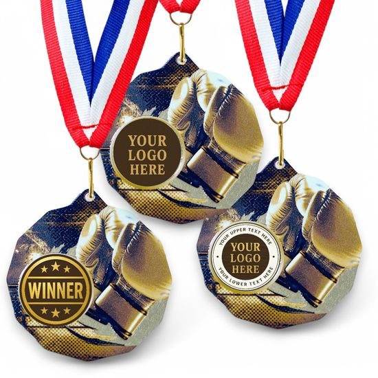 Dodeca Boxing Stainless Steel Logo Insert Medal