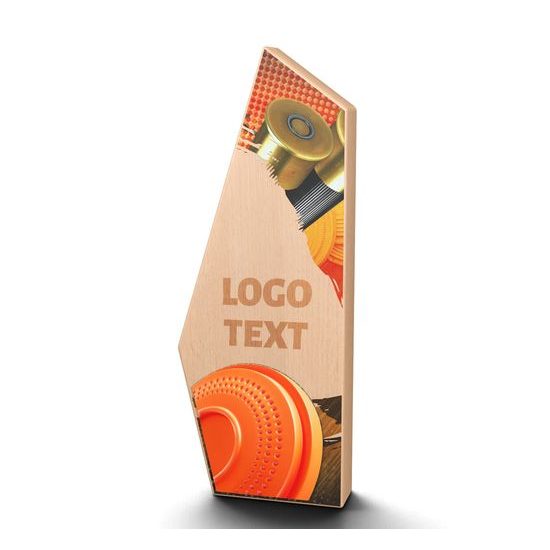 Galena Clay Pigeon Shooting Metal & Wood Trophy