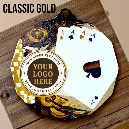 Dodeca Card Game Stainless Steel Logo Insert Medal