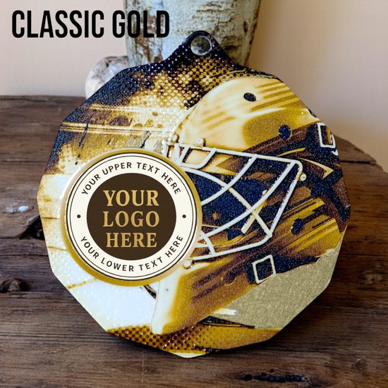 Dodeca Ice Hockey Goalkeeper Stainless Steel Logo Insert Medal