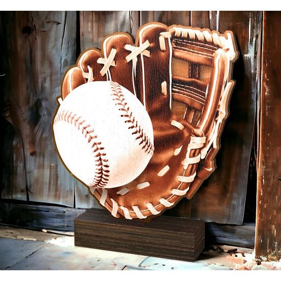 Sierra Classic Baseball Mitt Real Wood Trophy