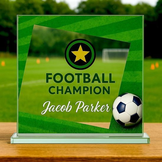 Eloise Football Full Colour Printed Glass Award