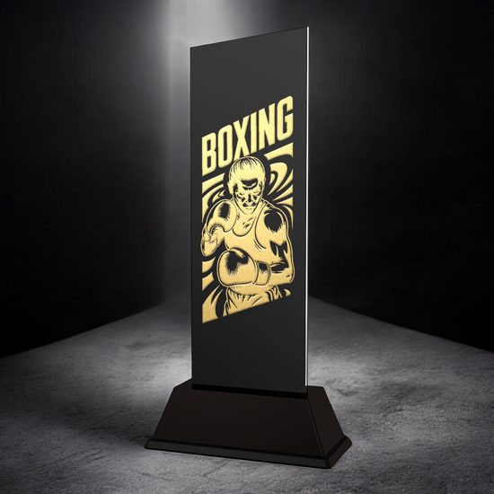 Shadowline Female Boxing Trophy – Stainless Steel Award