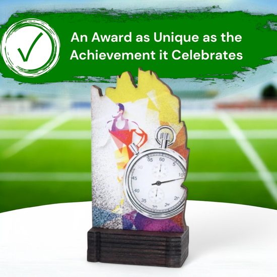 Shard Male Running Eco Friendly Wooden Trophy