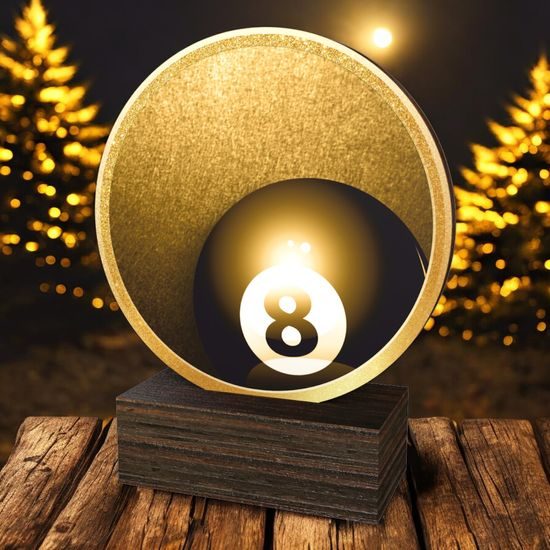 Holt Classic 8 Ball Pool Wood Trophy