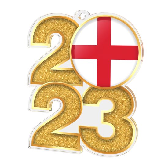 England Flag Acrylic 2023 Medal