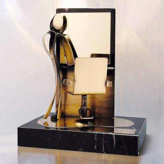 Salon Hairdressing Handmade Metal Trophy