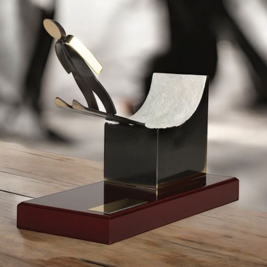 Aragon Ski Jump Handmade Metal Trophy