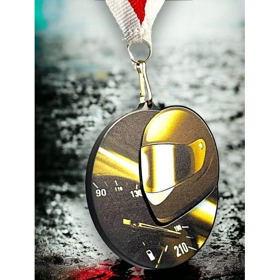 Rincon Classic Motorsport Black Acrylic Medal