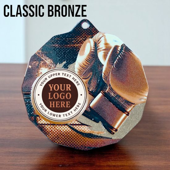 Dodeca Boxing Stainless Steel Logo Insert Medal