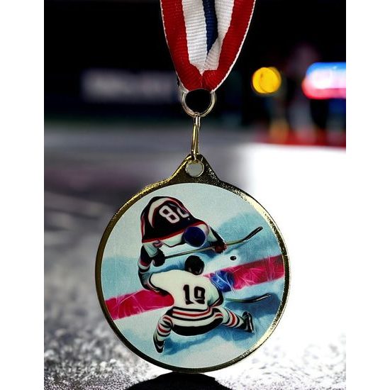 Hercules Texture Print Ice Hockey Medal