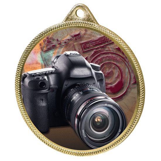 Photography Colour Texture 3D Print Gold Medal